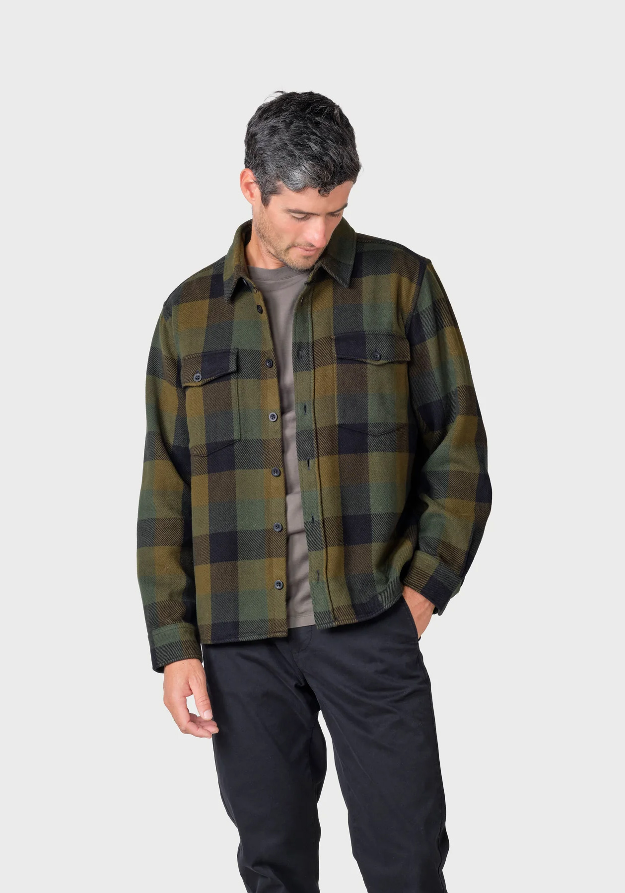 Klitmøller Collective Overshirt Casper Shirt Olive Check
