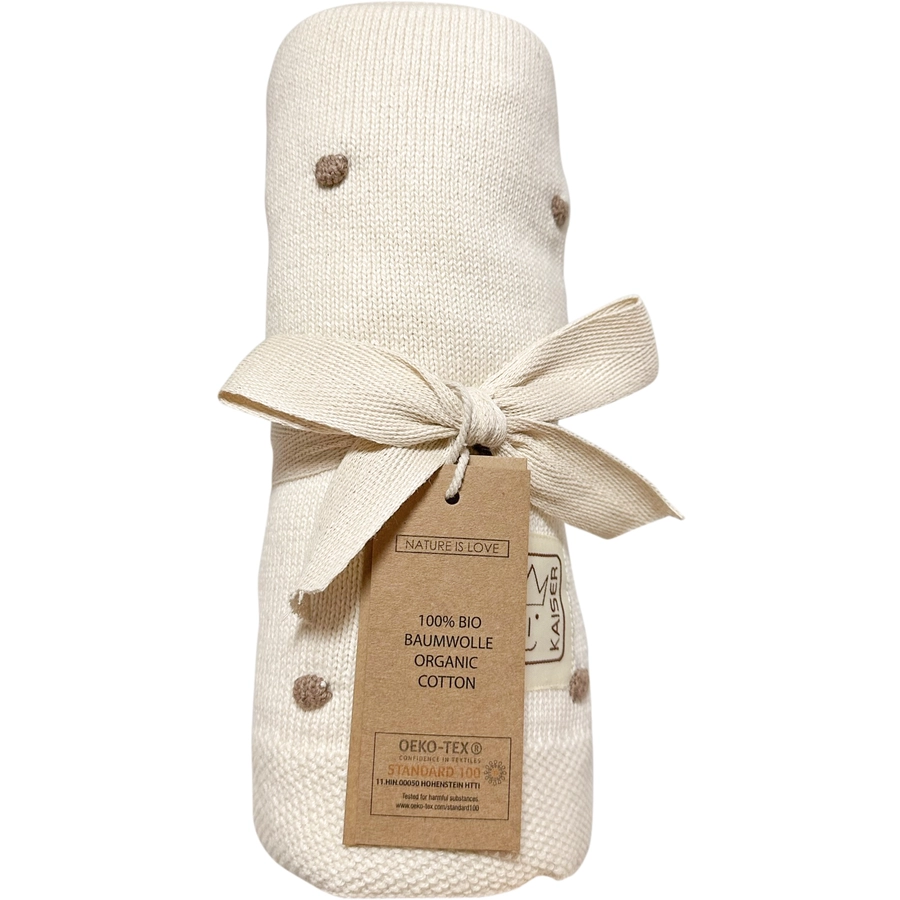 Kaiser Babydecke KNOTS organic cotton cremeknots light brown