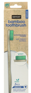 SenceFresh Bamboo Tandenborstel Medium 3ST