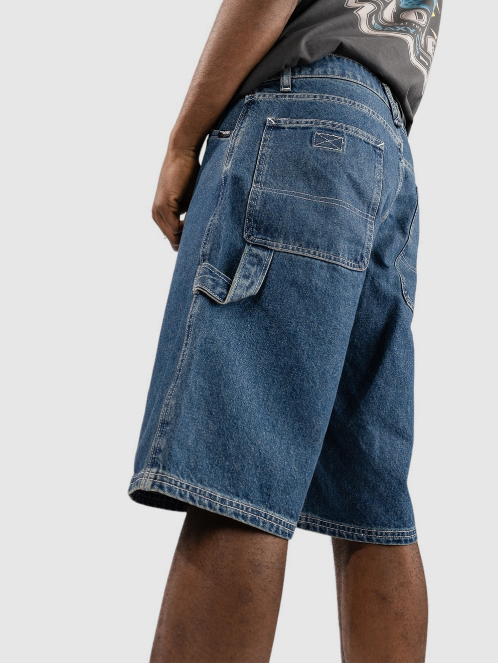 Volcom Labored Denim Utility Shorts indigo ridge wash