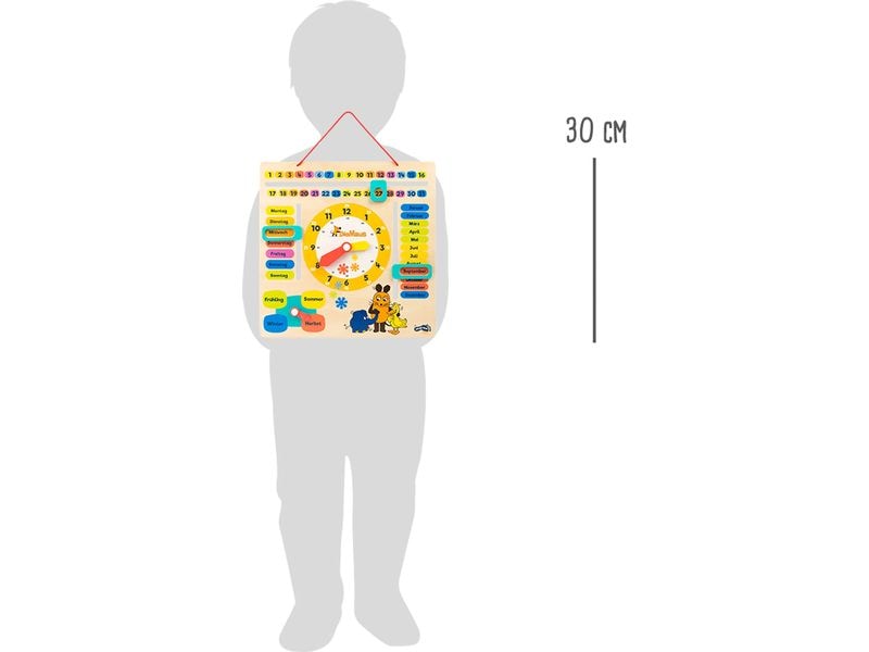 small foot Die Maus Lernuhr mit Kalender Anzeige der Uhrzeit im 12- und 24- Stundensystem