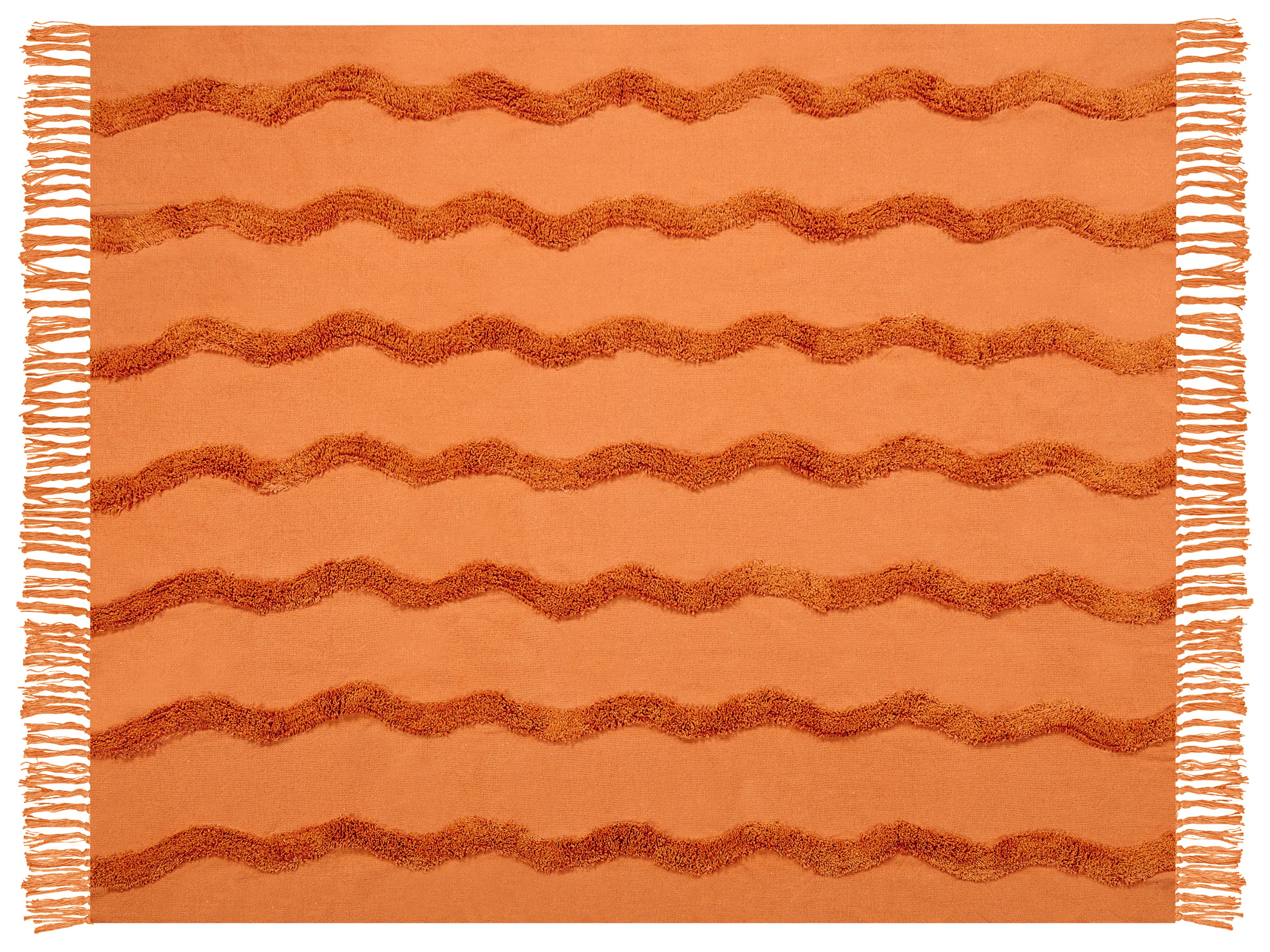 Plaid KHARI Katoen 125 x 150 cm Oranje
