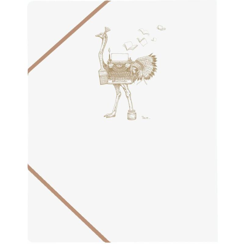 Chemise à élastique 3 rabats Flying Spirit White 24x32cm motifs assortis - Blanc