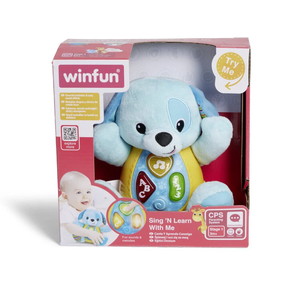 Peluche ourson lumineux et sonore 19,5x12xH16cm
