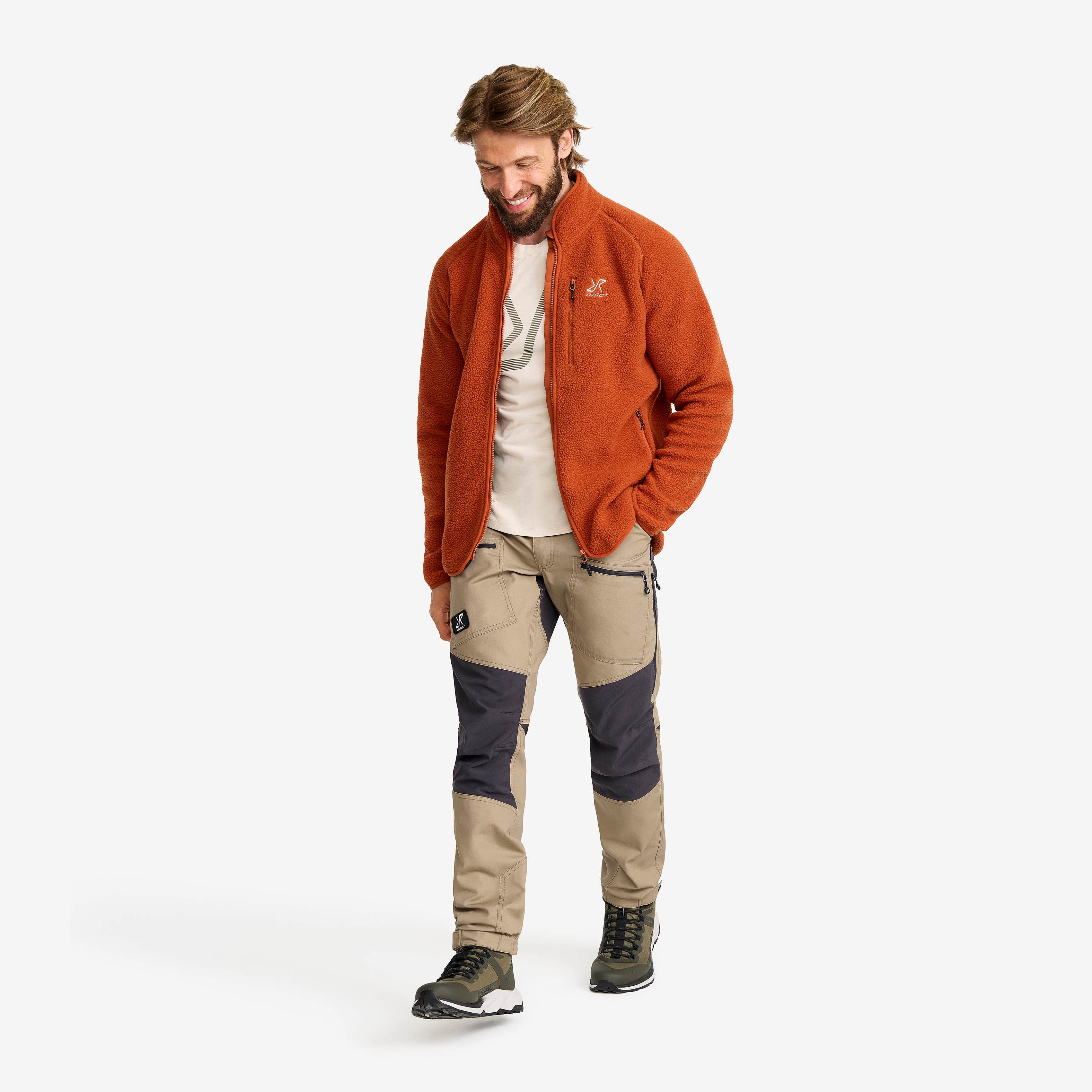 Canyon Full-zip Pile Fleece Herre Terracotta Brown