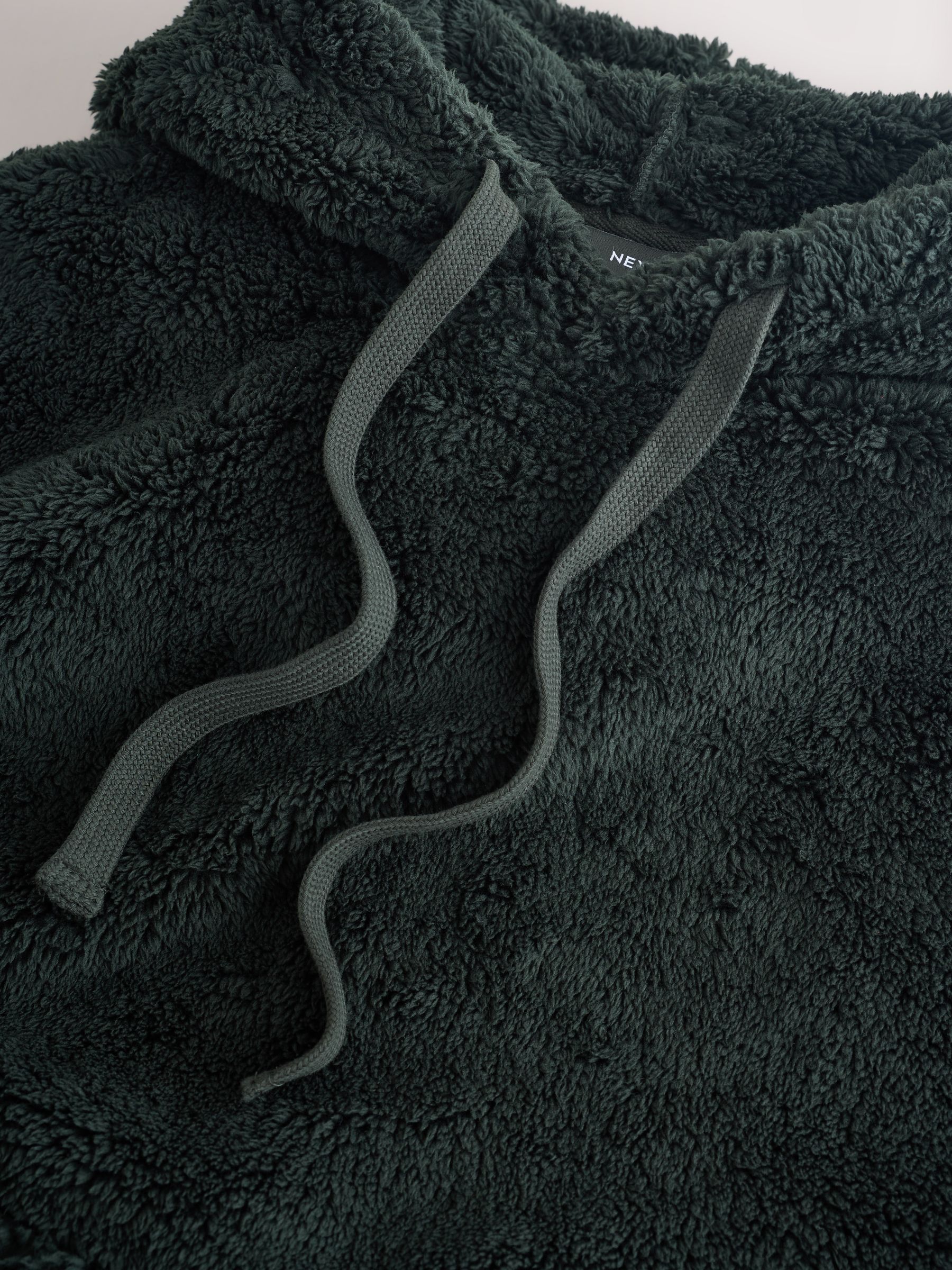 Groen - Pullover hoodie van borg
