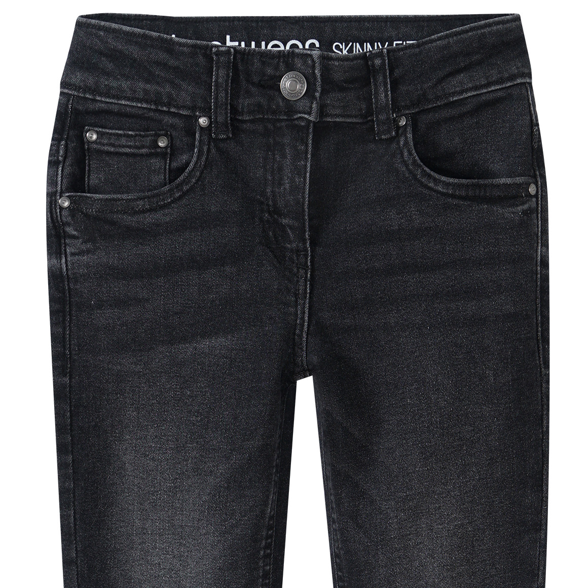 Beatwear Mädchen Skinny-Jeans mit verstellbarem Bund dunkelgrau