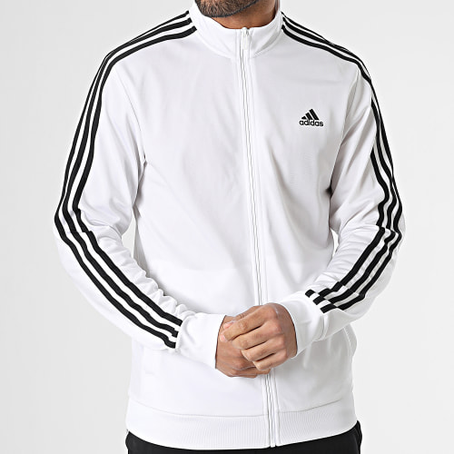 Ensemble De Survetement A Bandes 3 Stripes H46102 H46105 Blanc Noir