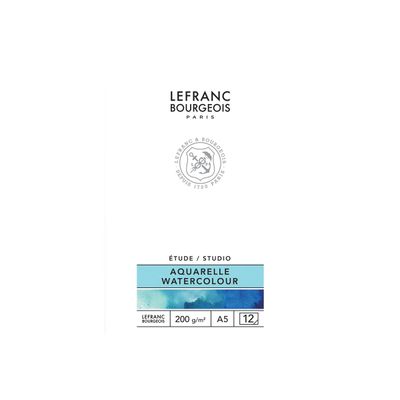 Lefranc Bourgeois Studio - Papier pour peinture aquarelle - A5 - 12 feuilles