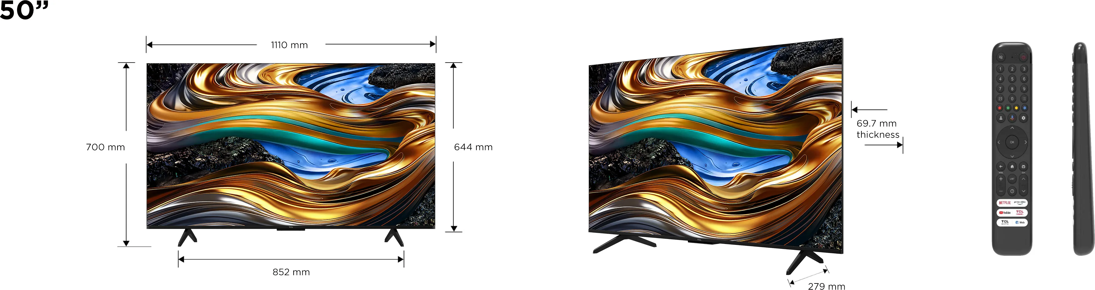 TCL 50P71B TV LED