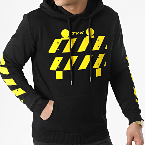 Sweat Capuche TVX Sleeve Noir Jaune