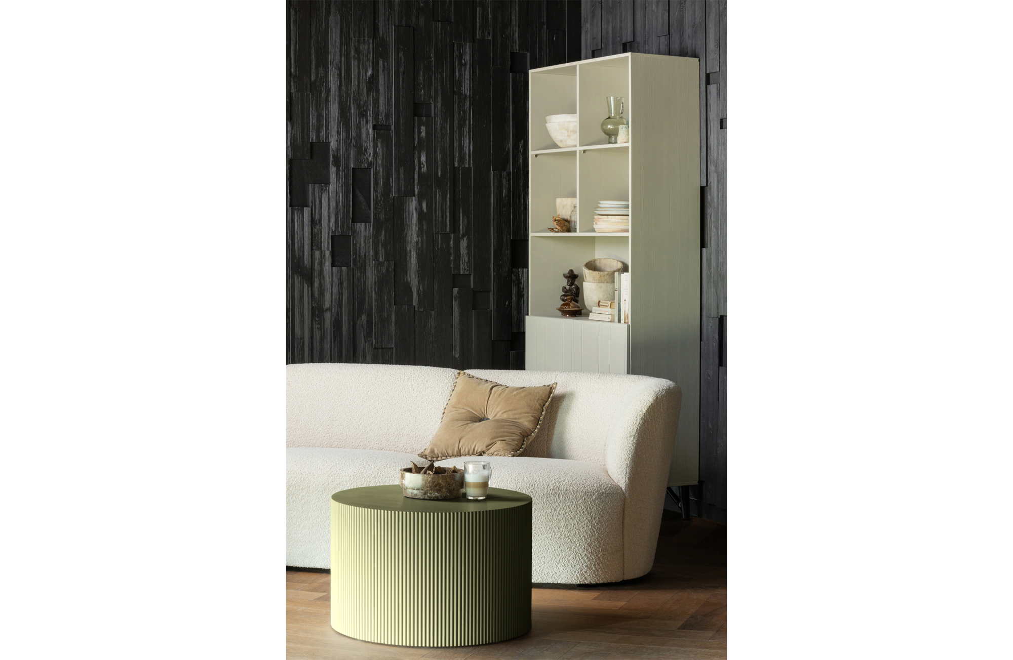 Bijzettafel Sanne rond - Antique Beige