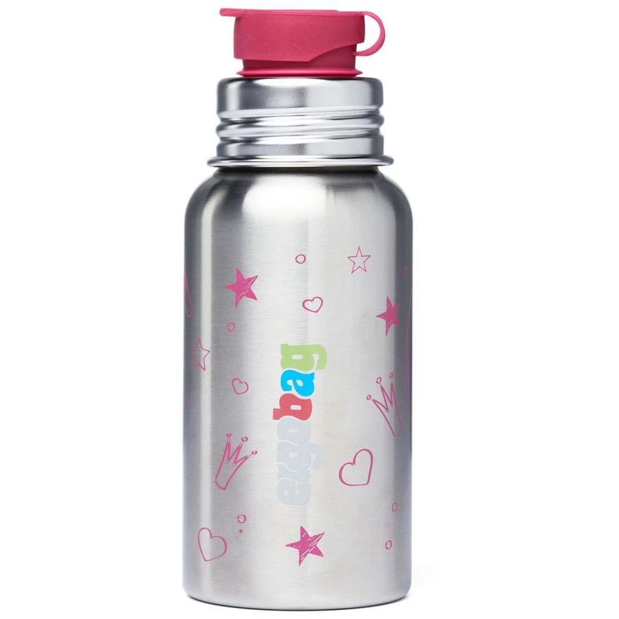 Ergobag Zubehör - Pura 500 ml Edelstahl Trinkflasche Prinzessin