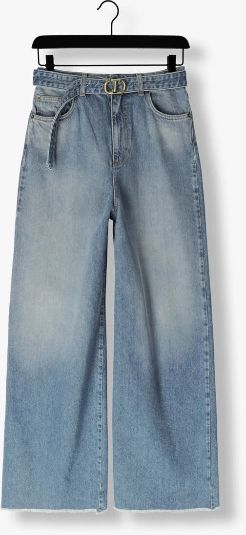 TWINSET MILANO blauwe twinset milano straight leg jeans woven trousers