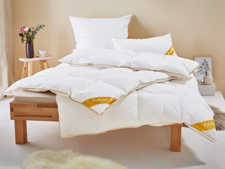 deLuxe carré ganzendonzen dekbed Gold-Edition warm