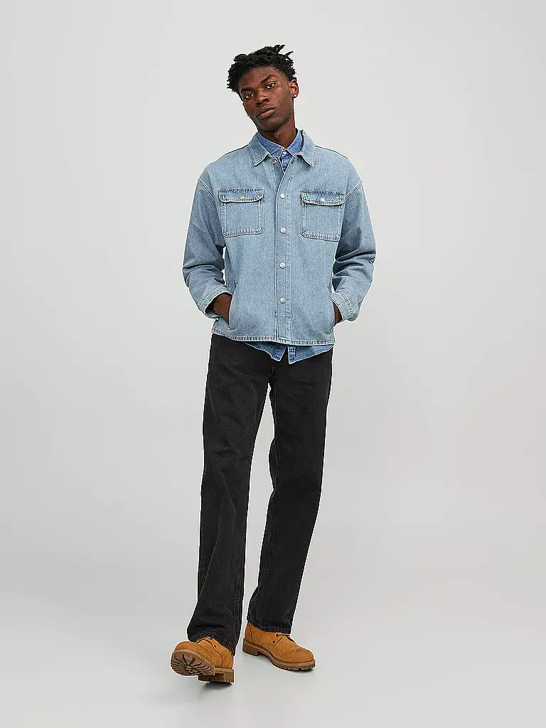 JACK & JONES Overshirt JJICHASE JJOVERSHIRT hellblau