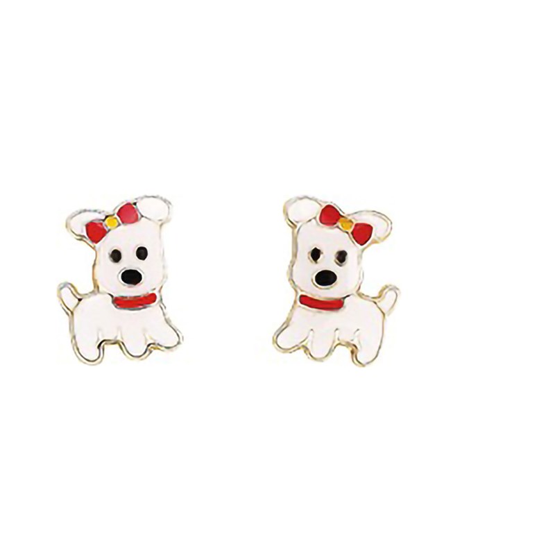 Boucles d'oreilles enfant - Or 18 Carats - Chien
