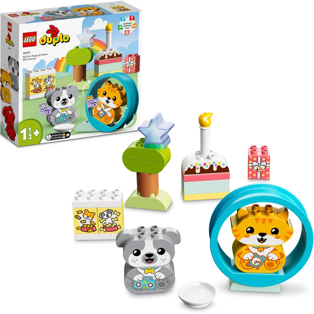 LEGO®DUPLO 10977 - MES PREMIERS CHIOT ET CHATON AVEC EFFETS SONORES