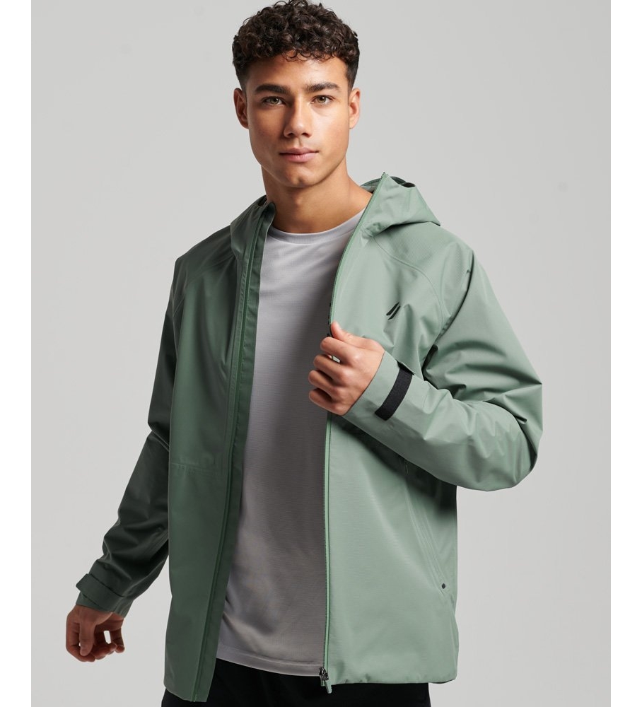 Jaqueta impermeável verde Superdry