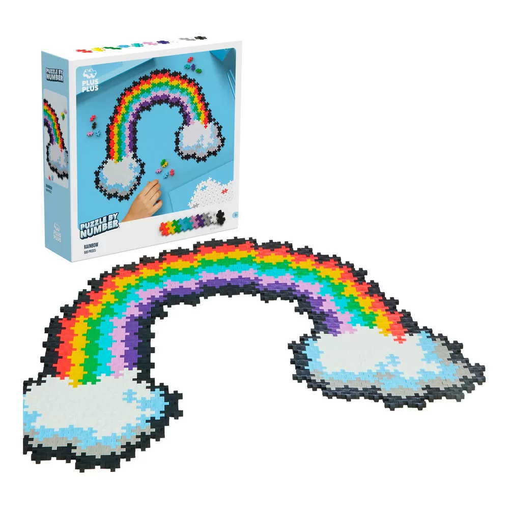 Plus-Plus Puzzle By Number Rainbow - 500 stk.