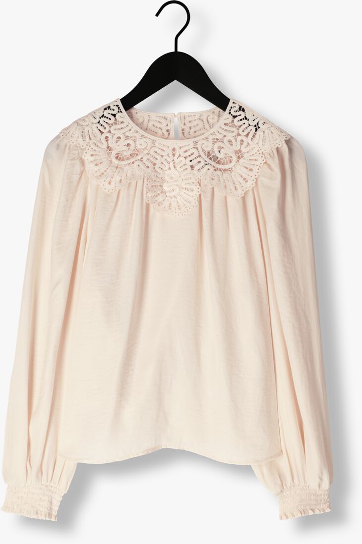 SUMMUM gebroken wit summum blouse top drapy satin