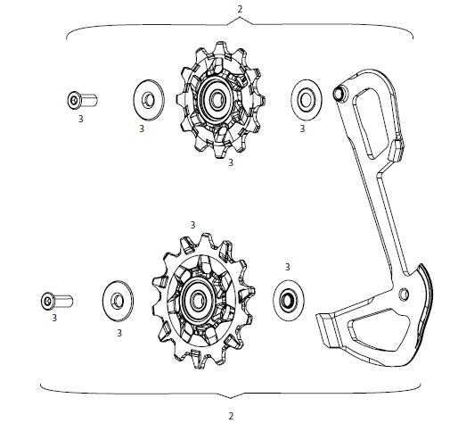 Sram GX Eagle Pulleyhjul Og Inner Arm