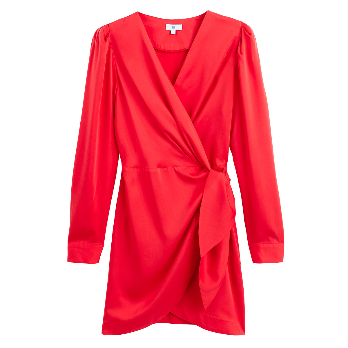 COLEÇÃO LA REDOUTE<br>Vestido curto, estilo envelope, mangas compridas