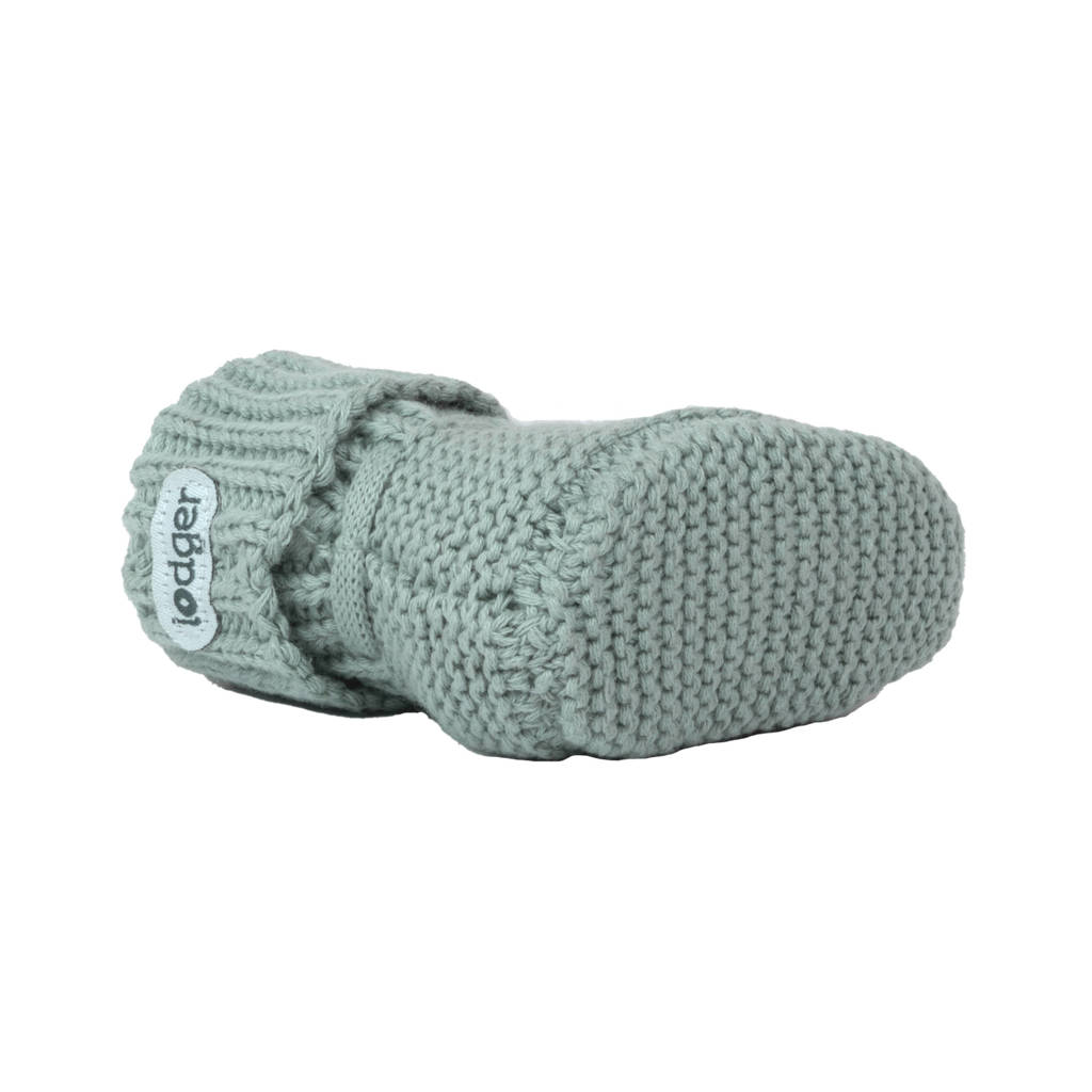 gebreide baby slofjes groen
