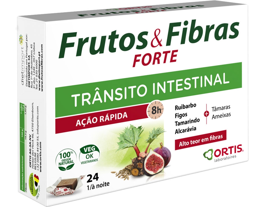 SUPLEMENTO ORTIS FRUTO E FIBR EF FORTE 24 CUBOS