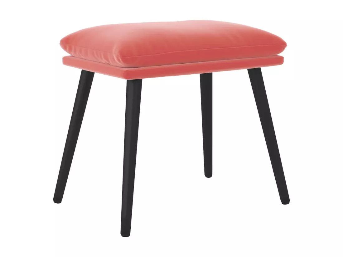 Repose-pied Rose 45x29,5x35 cm Velours