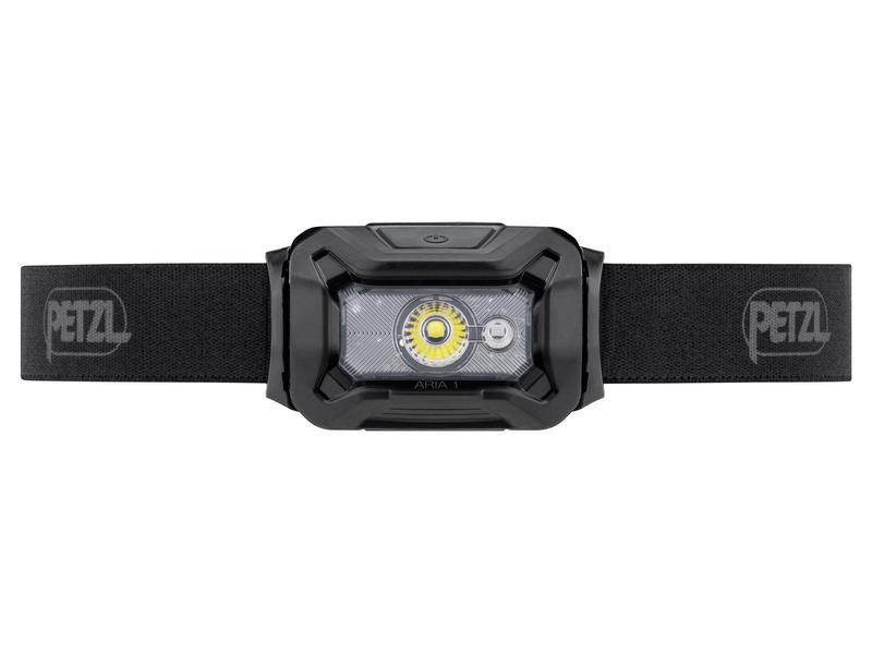 Petzl Stirnlampe Aria 1 RGB, Schwarz, 350 lm Stirnlampe für Beobachtungen in der Natur