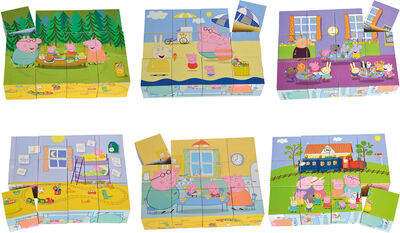 Peppa Gris Klosspuslespill 12 deler, 16x12 cm