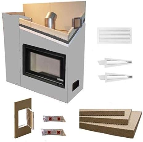 Kaminverkleidung Kaminbausatz - Komplett SET 1 | weiß