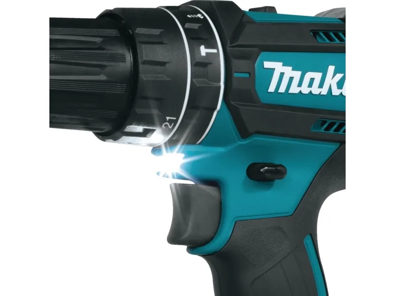 Makita DHP482RFX9 - Borehammerbor/skruemaskine - ledningfri - nøgleløs borepatron 13 mm - 62 N·m - 2 batterier, inkluderet oplader - 18 V