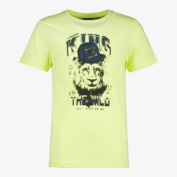 Unsigned kinder T-shirt geel met leeuwenkop