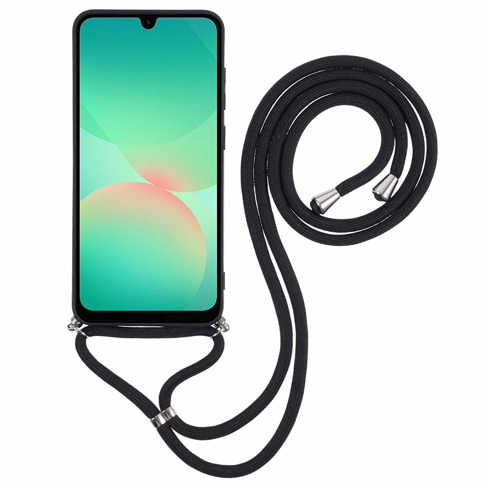 Samsung Galaxy A17 Necklace Gummi Case Hülle   Handykette (70cm) - Schwarz