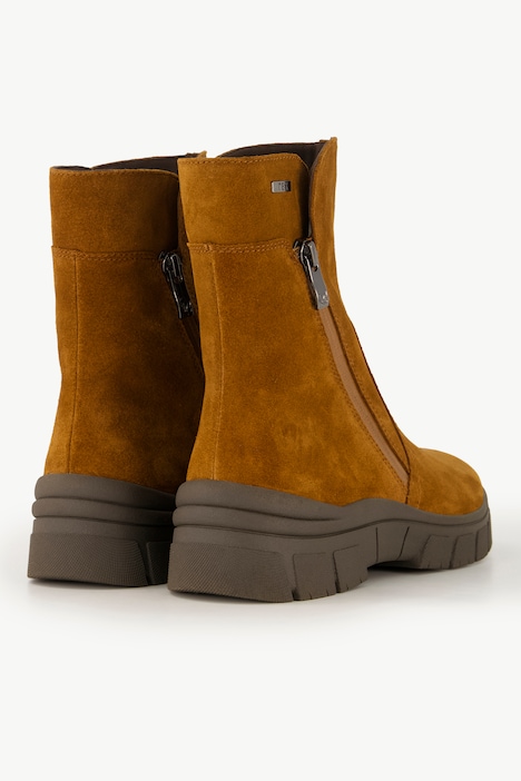 Caprice Leder-Boots, Veloursleder, Zipper, Komfortweite