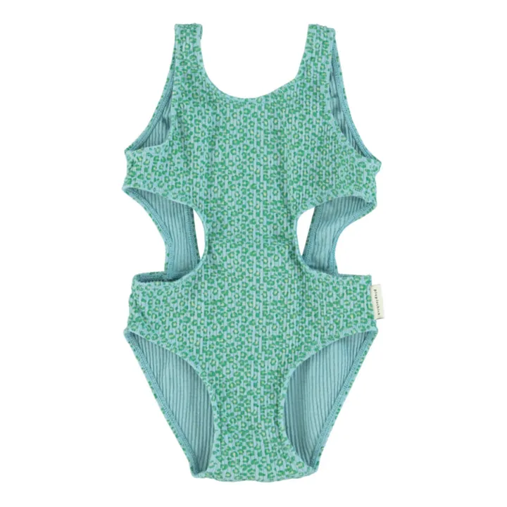 Piupiuchick Maillot de Bain Léopard Matière Recyclée | Bleu