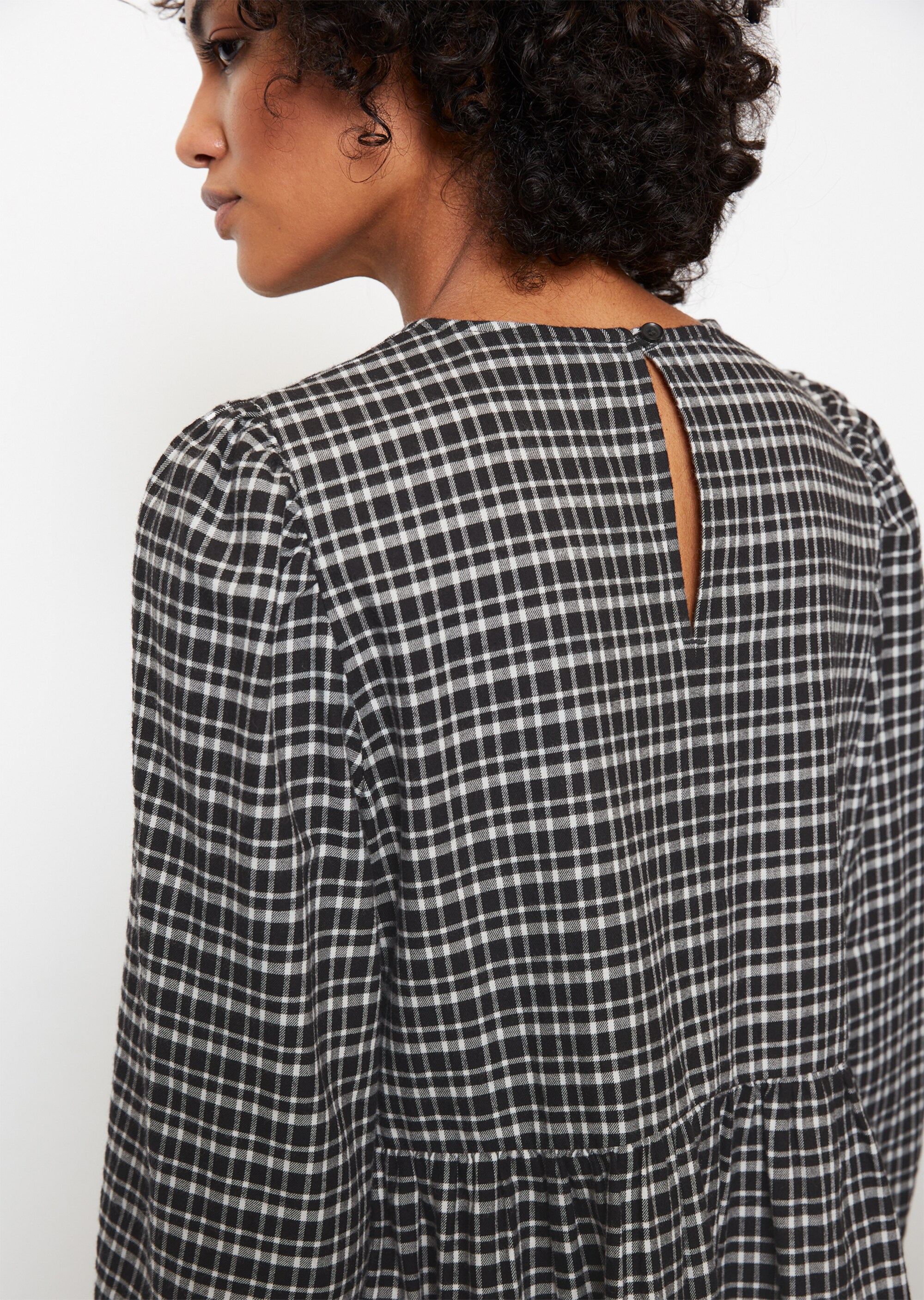 Kariertes Kleid regularaus reinem Organic Cotton
