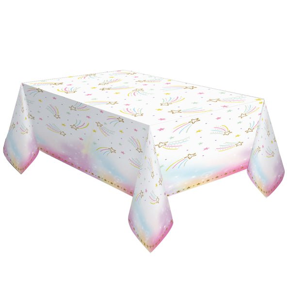Unicorn Tafelkleed Gekleurd Vallende Sterren 1,8m