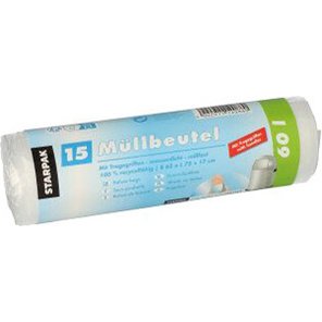 Sac poubelle HDPE, 35 litres, transparent