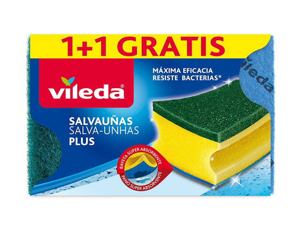 ESFREGAO VILEDA SALVA UNHAS ANTIBACTÉRIAS 1 1UN