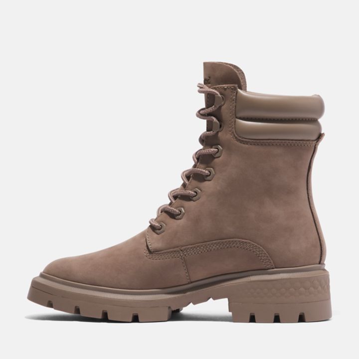 Bota impermeável feminina Cortina Valley de 6 polegadas na cor bege.