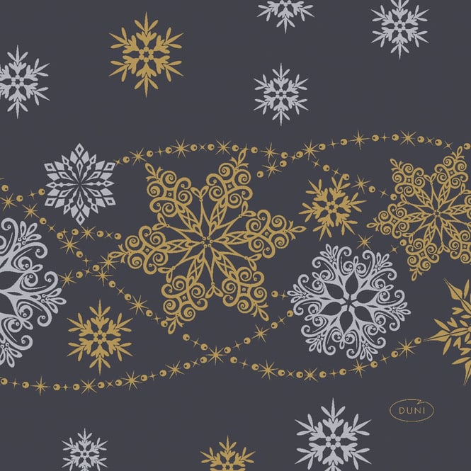 20 Servietten - Schneeflocken - Snow Glitter - ca. 24 x 24 cm