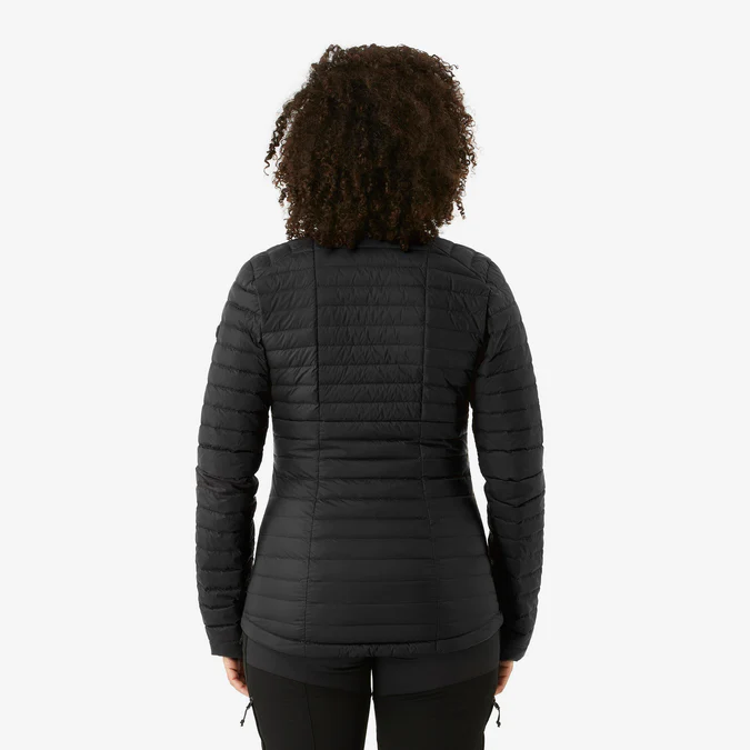 Decathlon Forclaz - Jaqueta puffer feminina Forclaz MT100 com enchimento de plumas