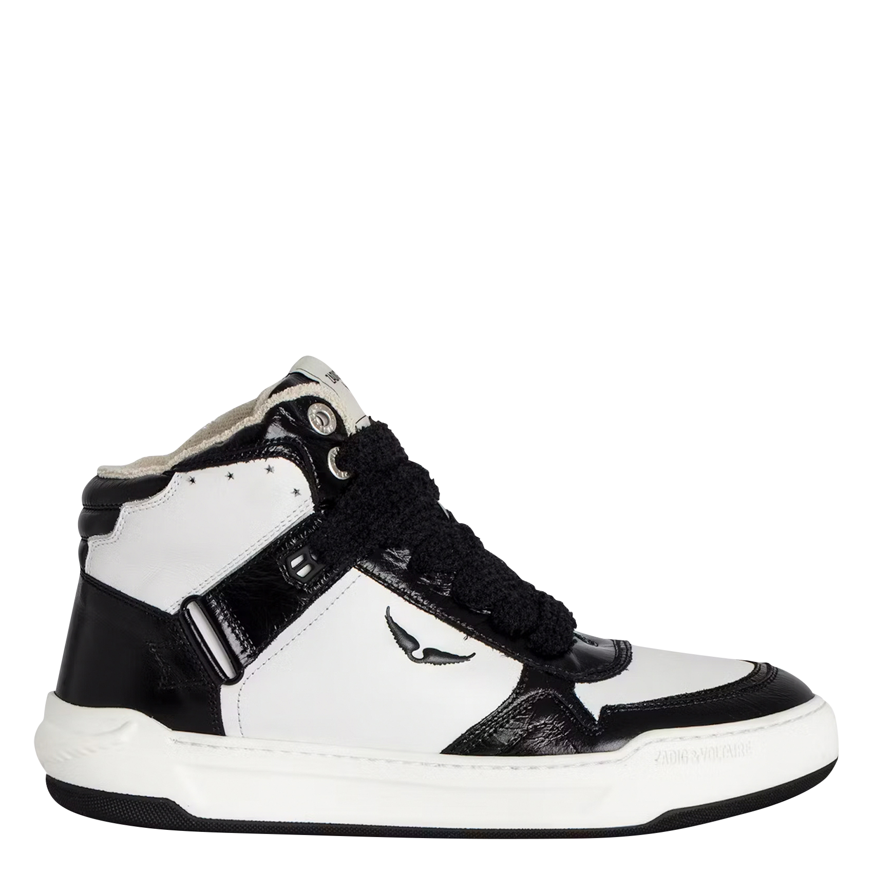 HIGH WINGS - Baskets montantes en cuir | Noir