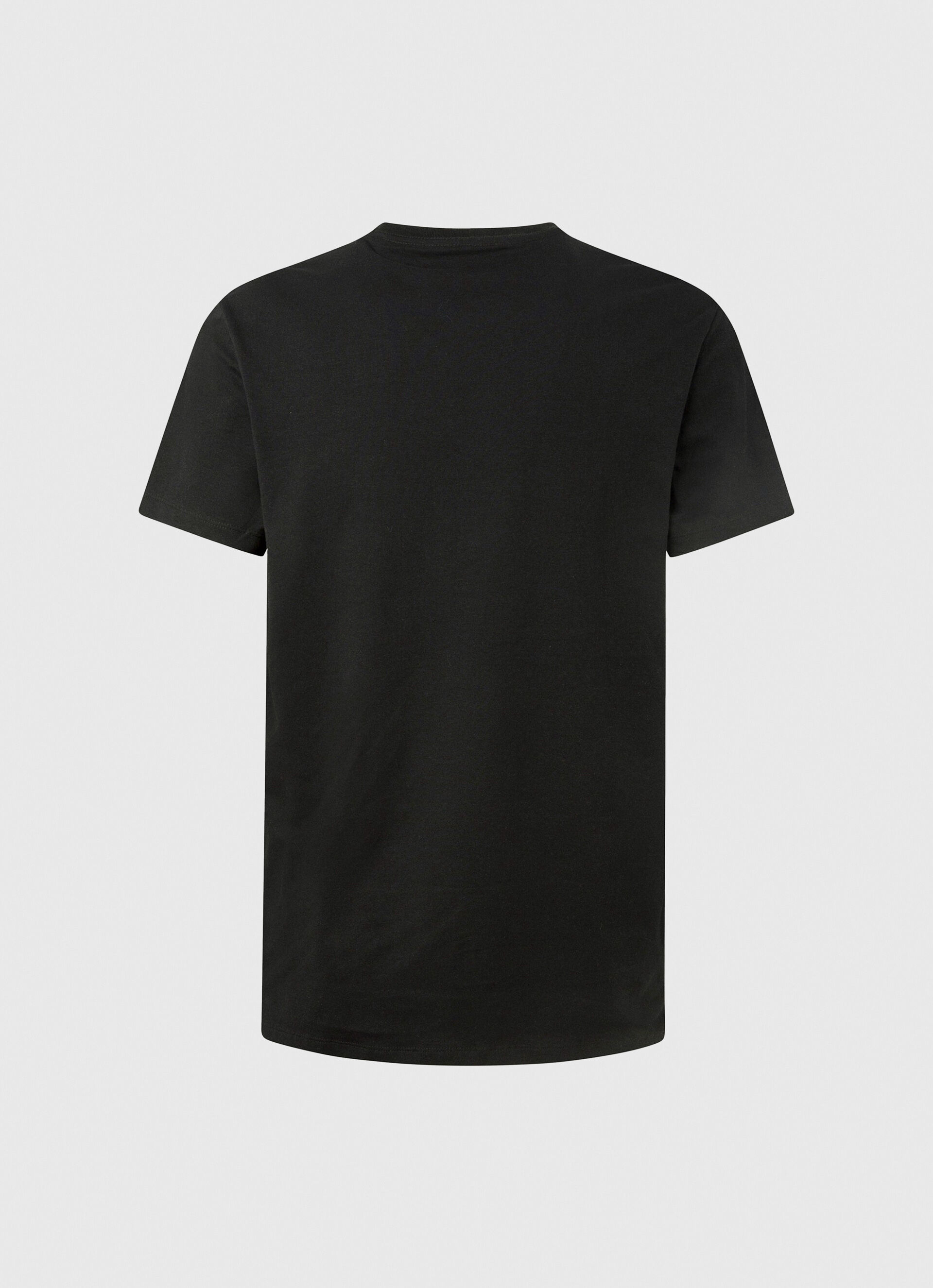 CAMISETA DE ALGODÃO DE MANGA CURTA - preta