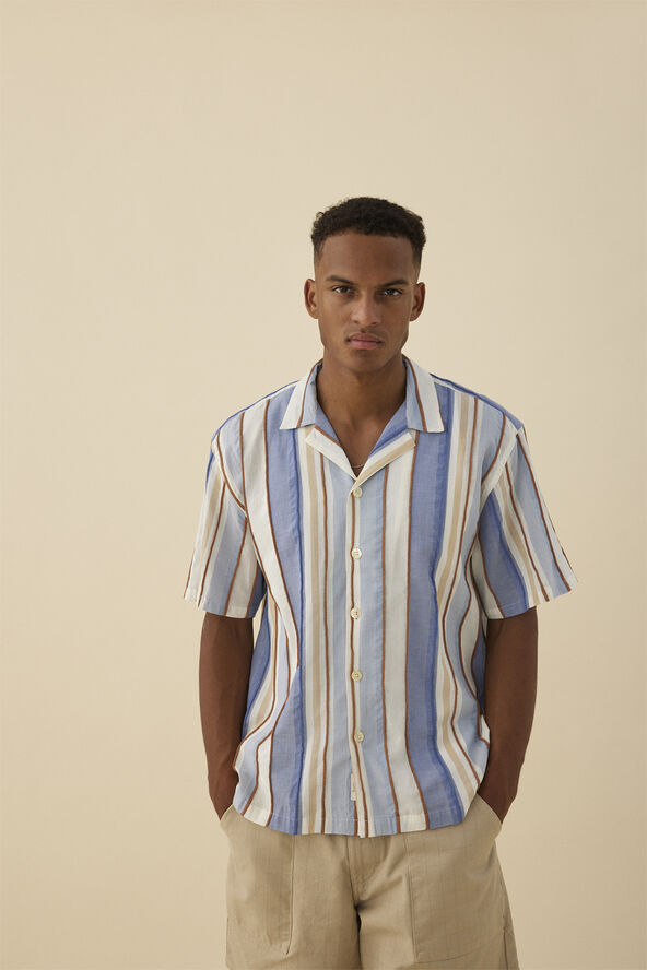 Forét PEER SS SHIRT Stripe