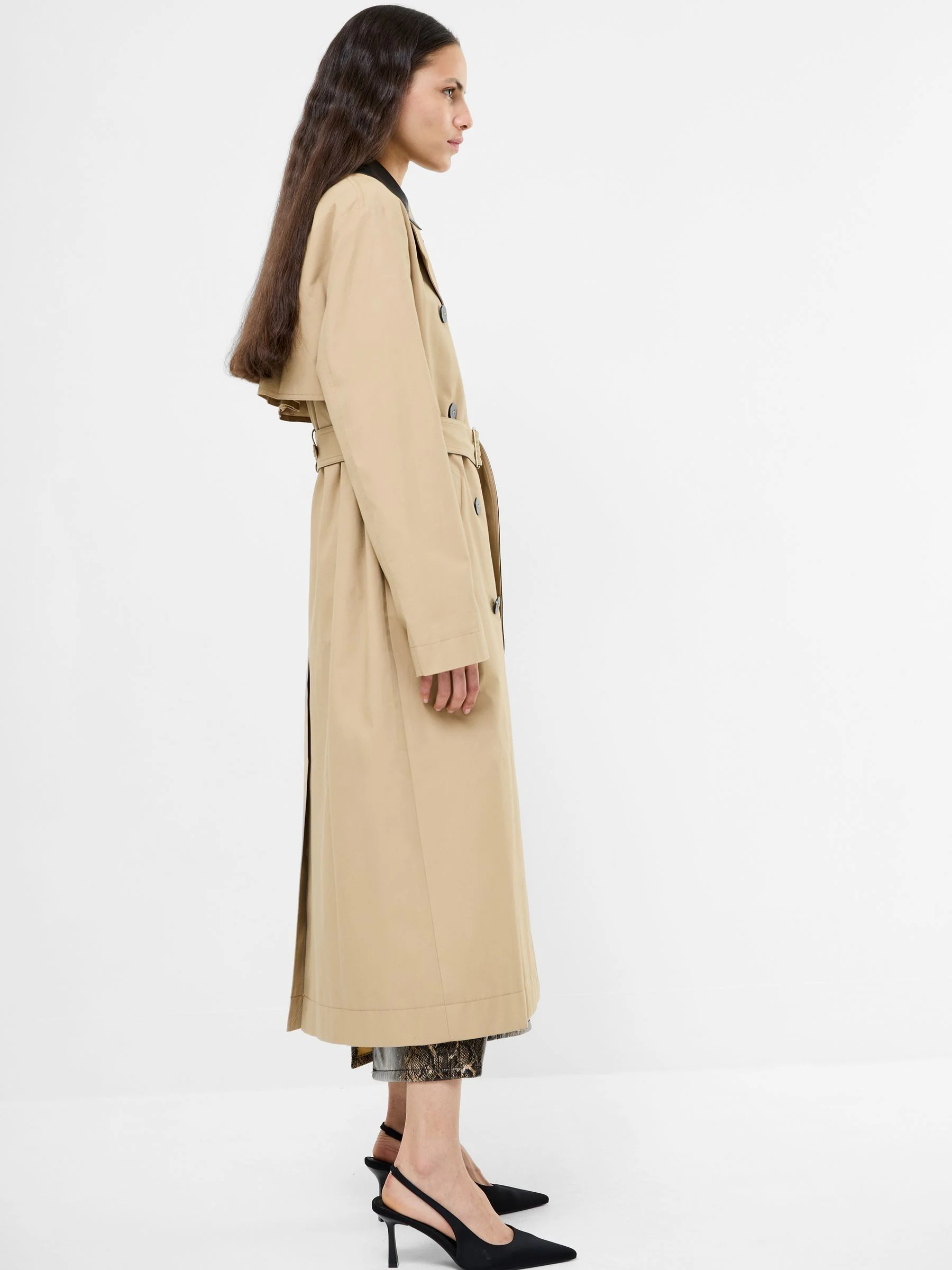French Connection Dasha Cotton Twill Trench Coat