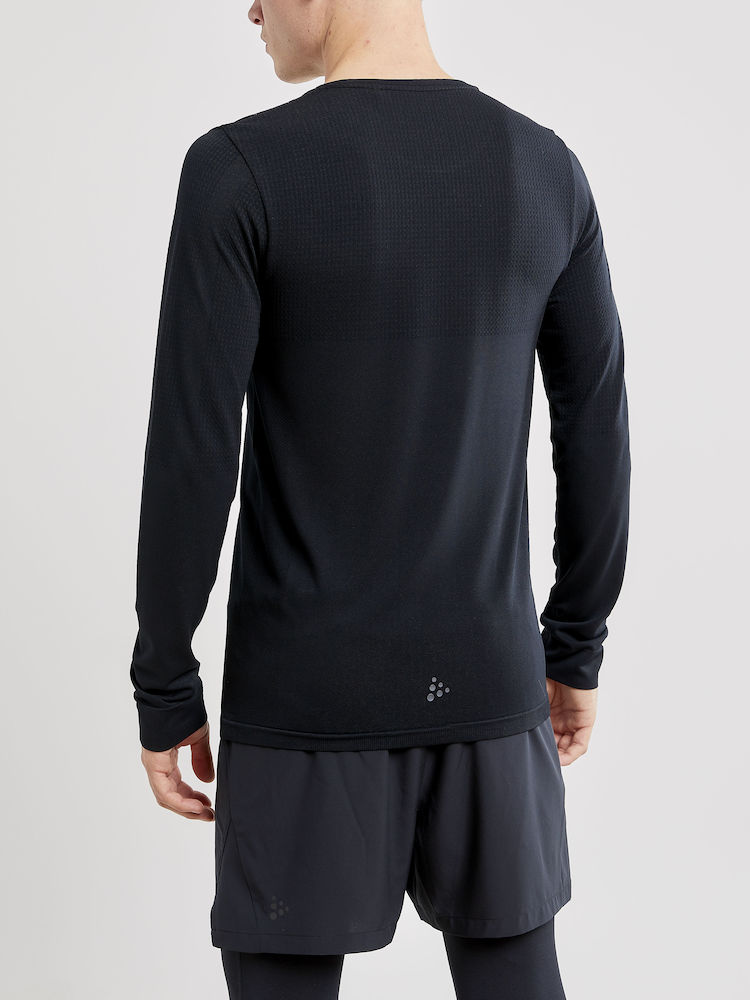 Craft Fuseknit Light RN Langærmet Trøje Herre - Sort